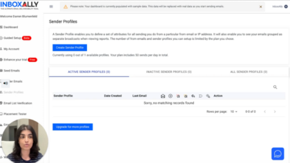 How To InboxAlly Creating a Sender Profile for your InboxAlly Account